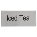 Update TS-ITE Iced Tea Table Tent Sign - 1 1/2" x 3", Stainless thumbnail 2
