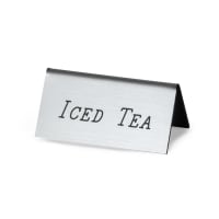 Update TS-ITE Iced Tea Table Tent Sign - 1 1/2" x 3", Stainless thumbnail 6