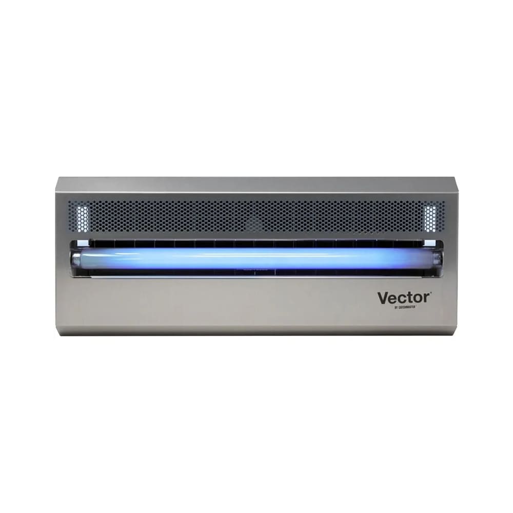 Vector by Catchmaster Wall Mount UV Fly Light Trap w/ Glue Board - 590 sq ft Range, Gray (VECTOR15-SP)