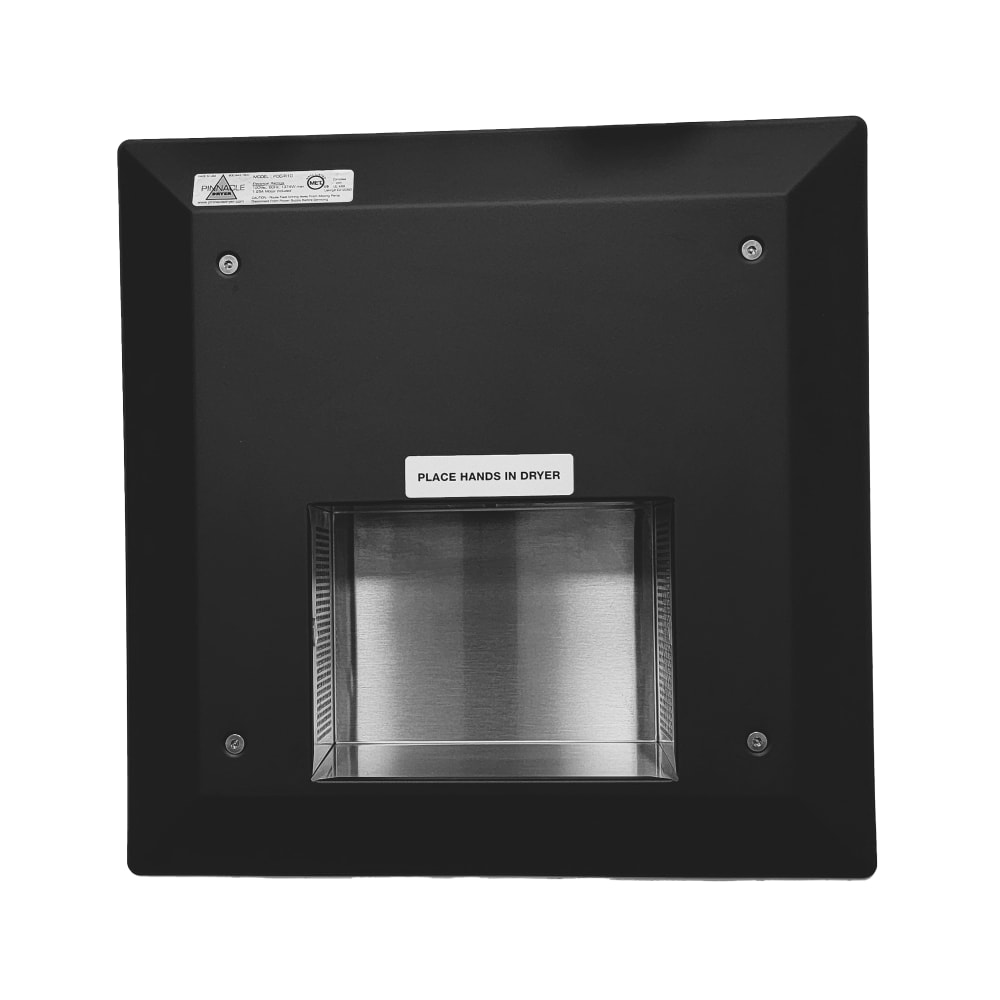 Pinnacle Dryer Automatic Hand Dryer w/ 15 Second Dry Time - Black, 120v (PDCR10B)