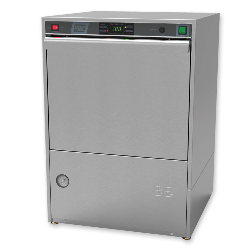 Moyer Diebel 383HT High Temp Rack Undercounter Dishwasher w/ 27 Racks/hr Capacity, Built-in Booster, 240v/1ph