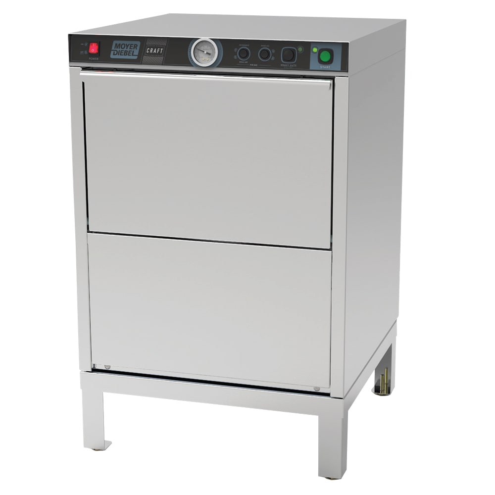 Moyer Diebel 601LTG Craft Low Temp Rack Undercounter Glass Washer w/ 21 Racks/hr Capacity, 115v