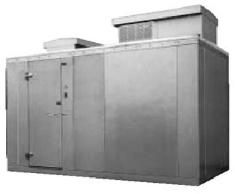 Norlake KODB7766-C 6' x 6' Outdoor Walk-In Cooler w/ Top-Mounted Compressor - Floor
