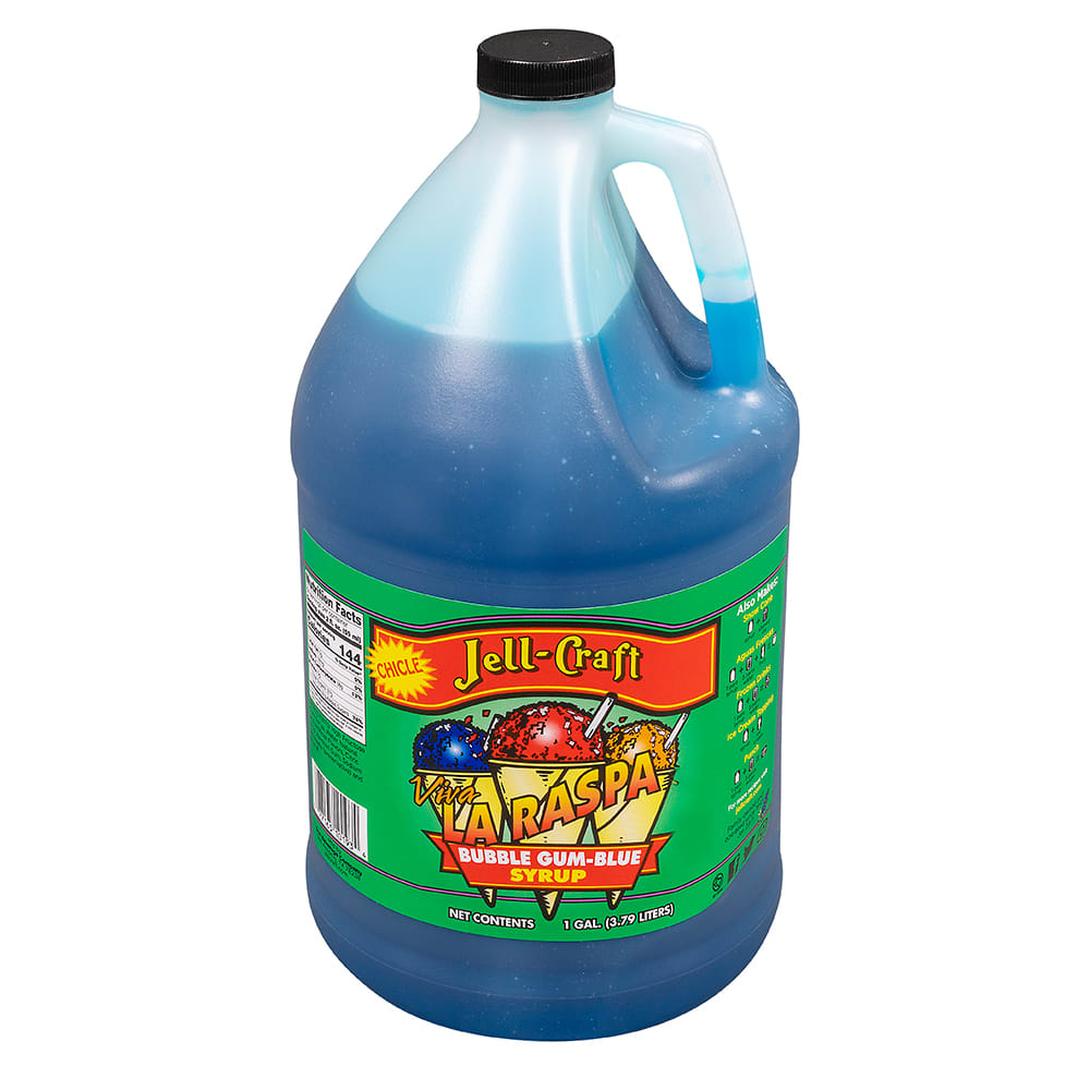 Jell-Craft 1 gal Bubble Gum Blue Snow Cone Syrup (10193)