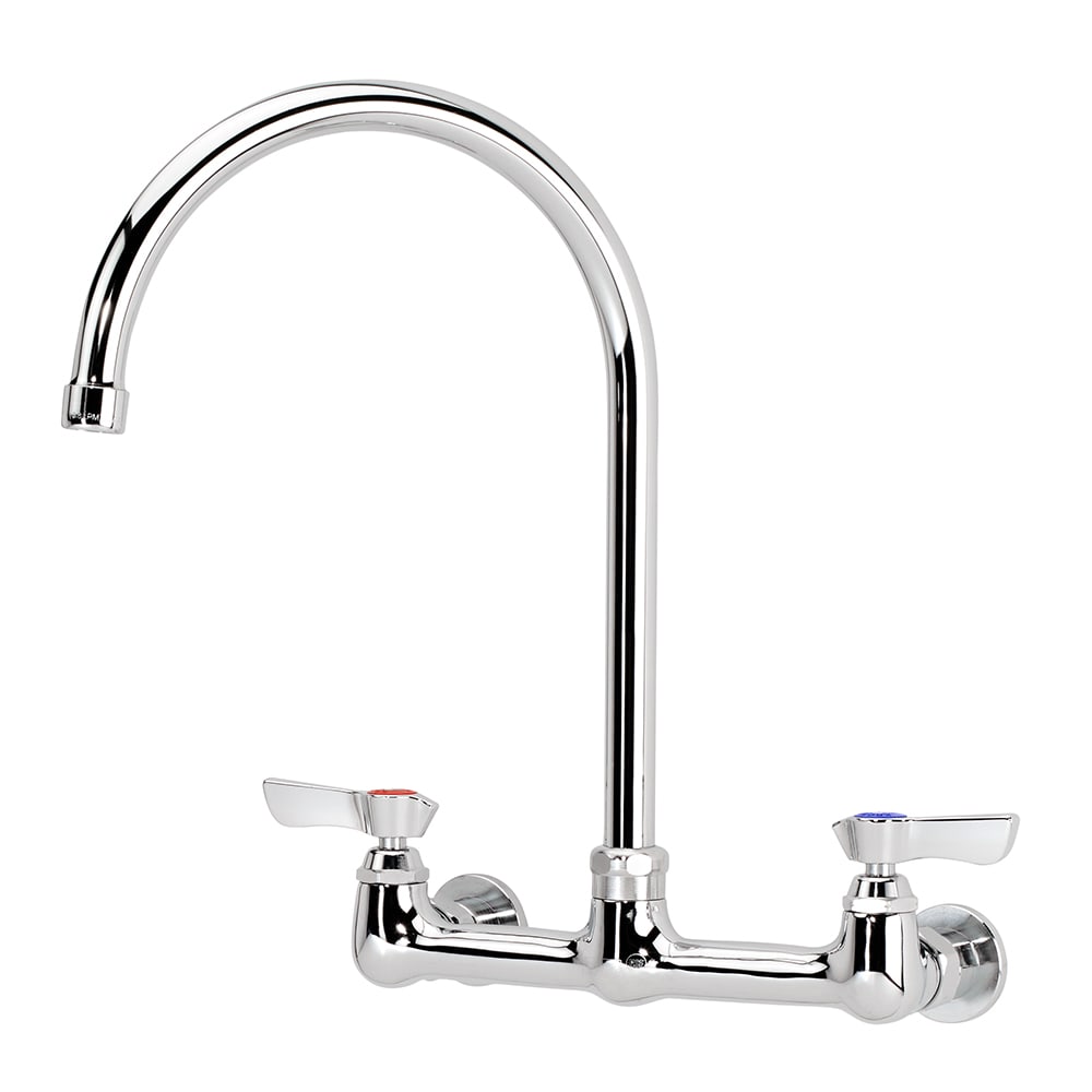 Krowne 12-802L Splash Mount Faucet - 8 1/2" Gooseneck Spout, 8" Centers