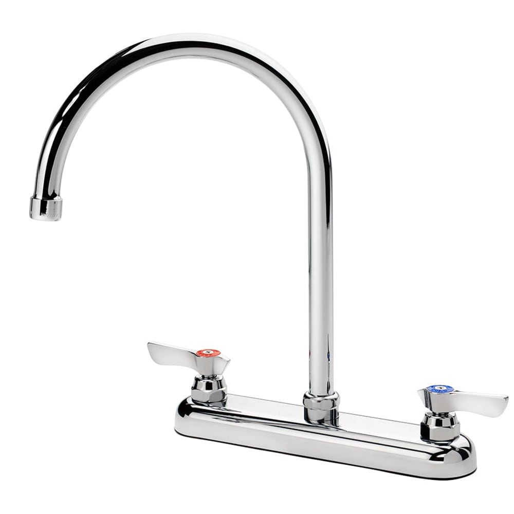 Krowne 13-802L Deck Mount Faucet - 8 1/2" Gooseneck Spout, 8" Centers