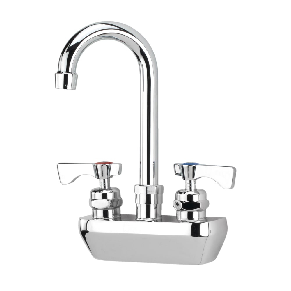 Krowne 14-400L Splash Mount Faucet - 3 1/2" Gooseneck Spout, 4" Centers