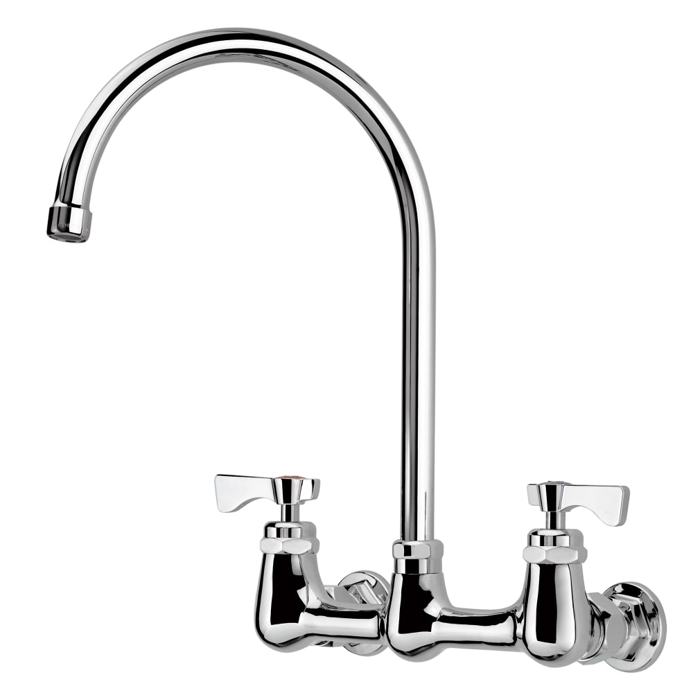 Krowne 14-802L Splash Mount Faucet - 8 1/2" Gooseneck Spout, 8" Centers
