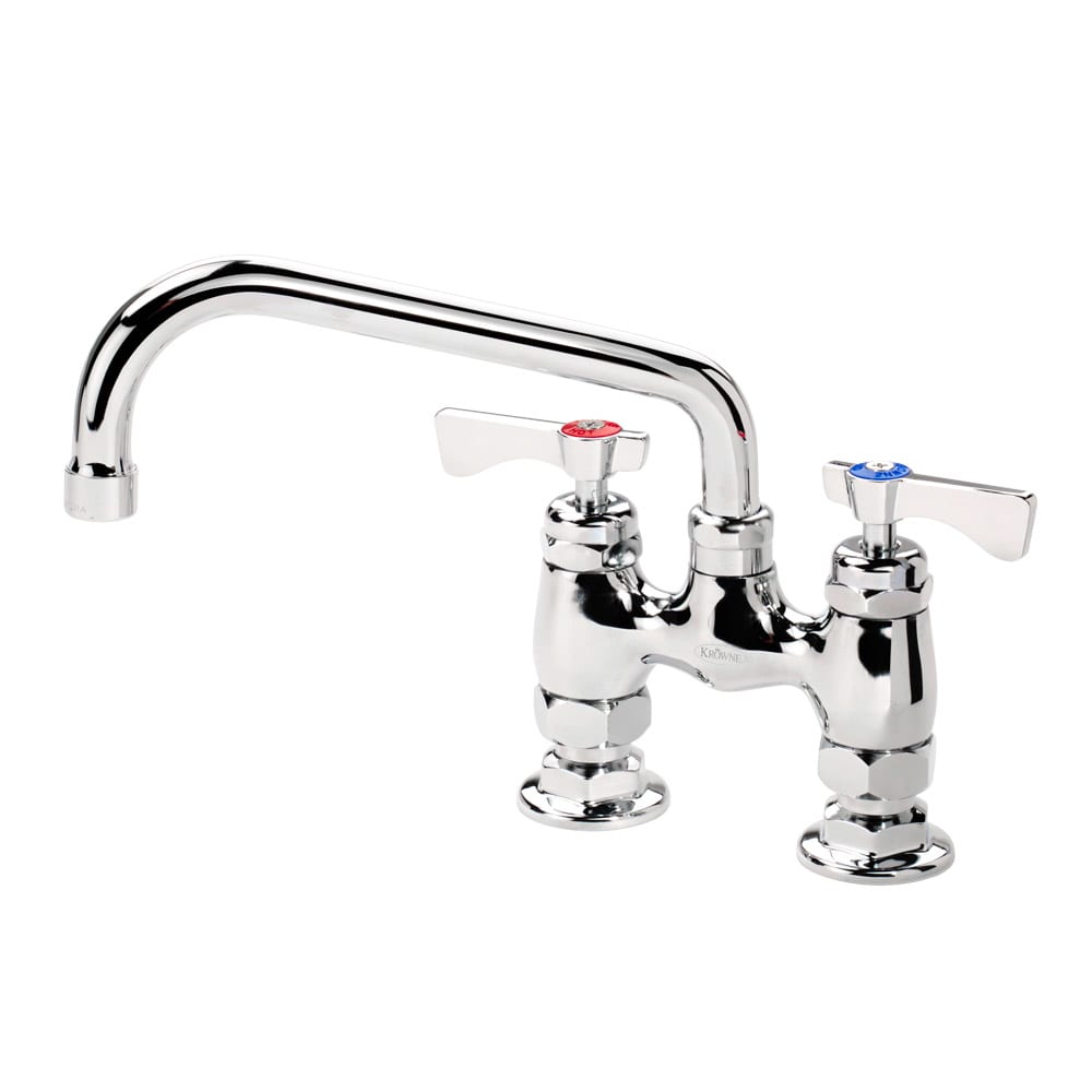 Krowne 15-408L Deck Mount Faucet - 8" Swing Spout, 4" Centers