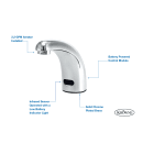 Krowne 16-196 Deck Mount Electronic Faucet - Single Hole, Fixed Spout, Battery Operated thumbnail 4