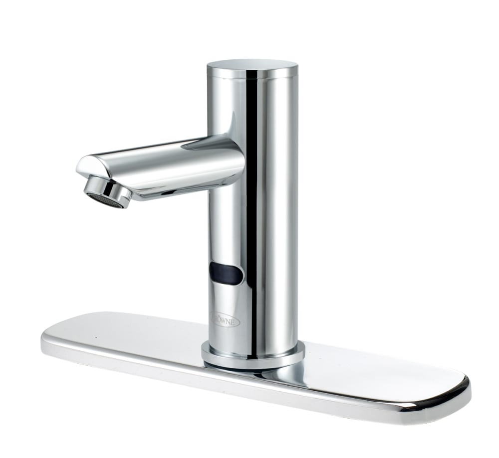 Krowne 16-654P8 Deck Mount Electronic Faucet - 8" Centers, Fixed Spout, Battery Operated