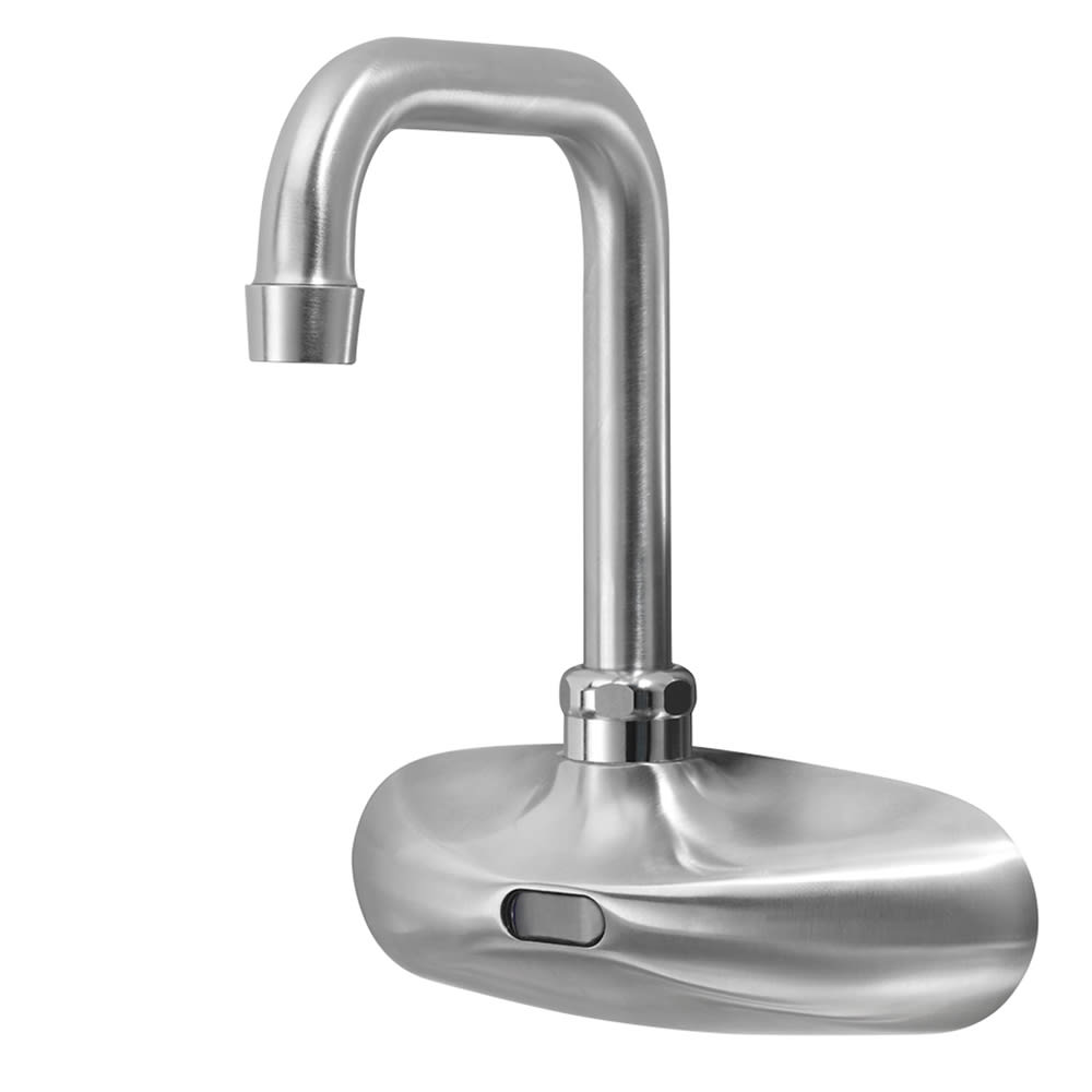 Krowne 16-670 Wall Mount Electronic Faucet - 4" Centers, High Arc Spout, Satin Finish