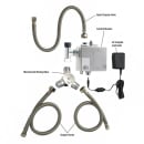 Krowne 16-670 Wall Mount Electronic Faucet - 4" Centers, High Arc Spout, Satin Finish thumbnail 7