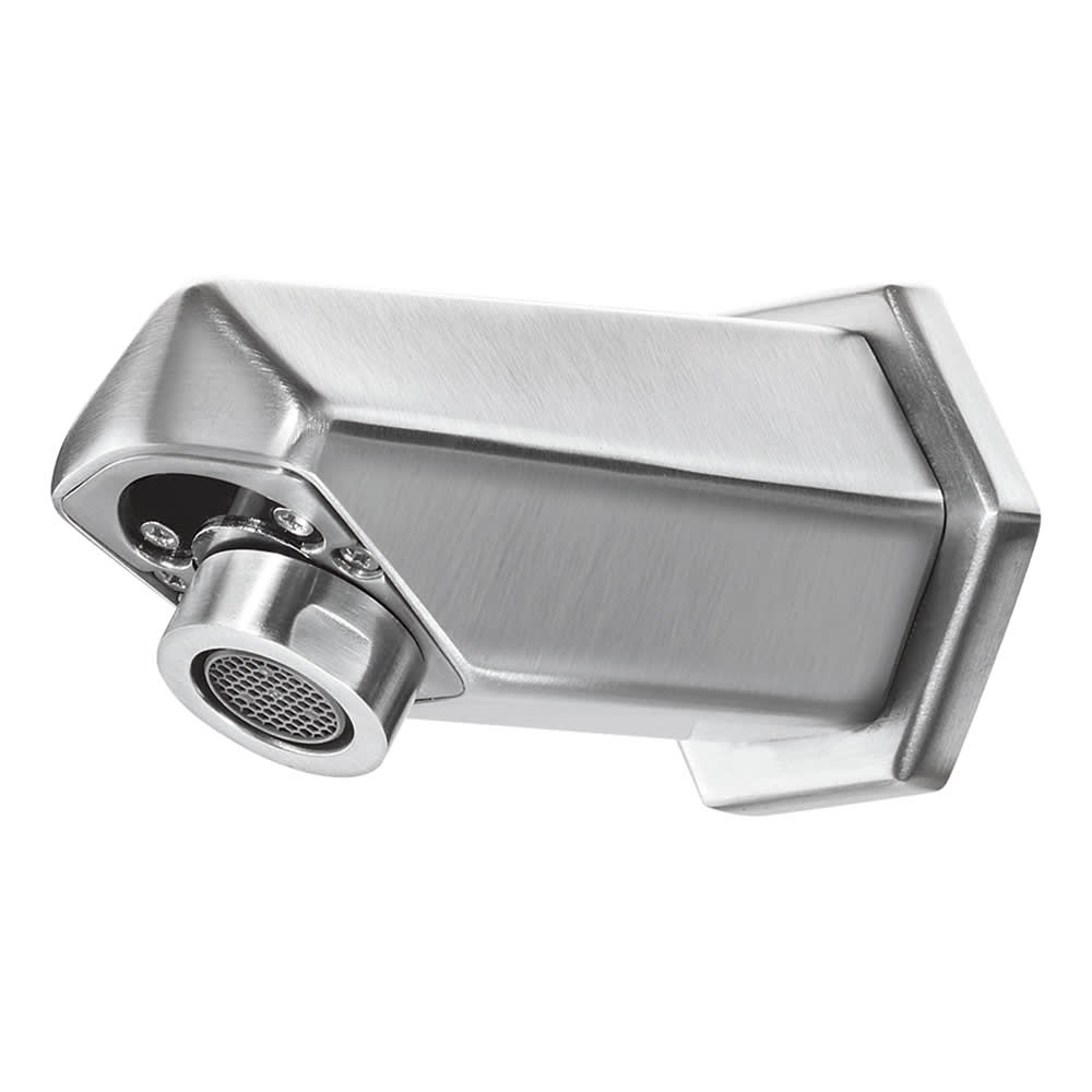 Krowne 16-675 Wall Mount Electronic Faucet - Single Hole, Fixed Spout, Satin Finish