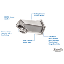 Krowne 16-675 Wall Mount Electronic Faucet - Single Hole, Fixed Spout, Satin Finish thumbnail 3