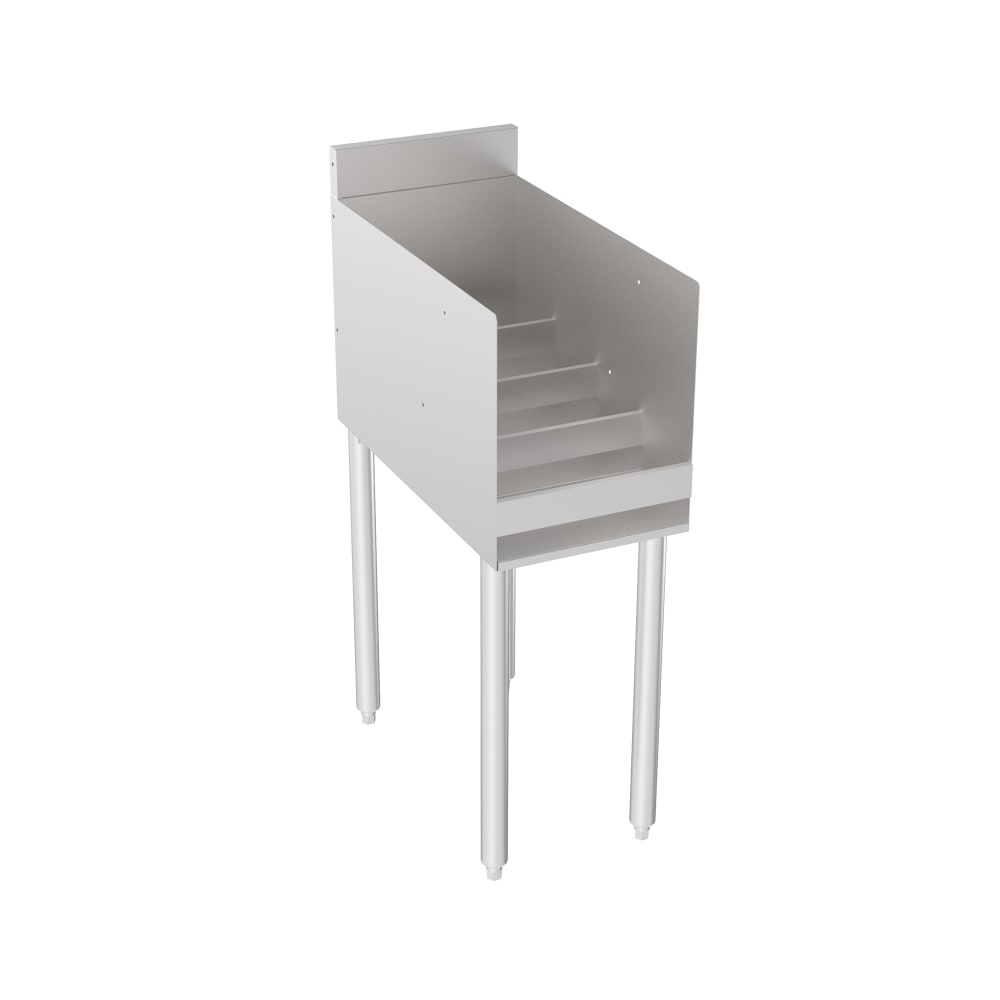 Krowne 18-12RD Silver Series Raised Liquor Display - Holds 12 Bottles, 3" Back Splash, 12" x 22 1/2"