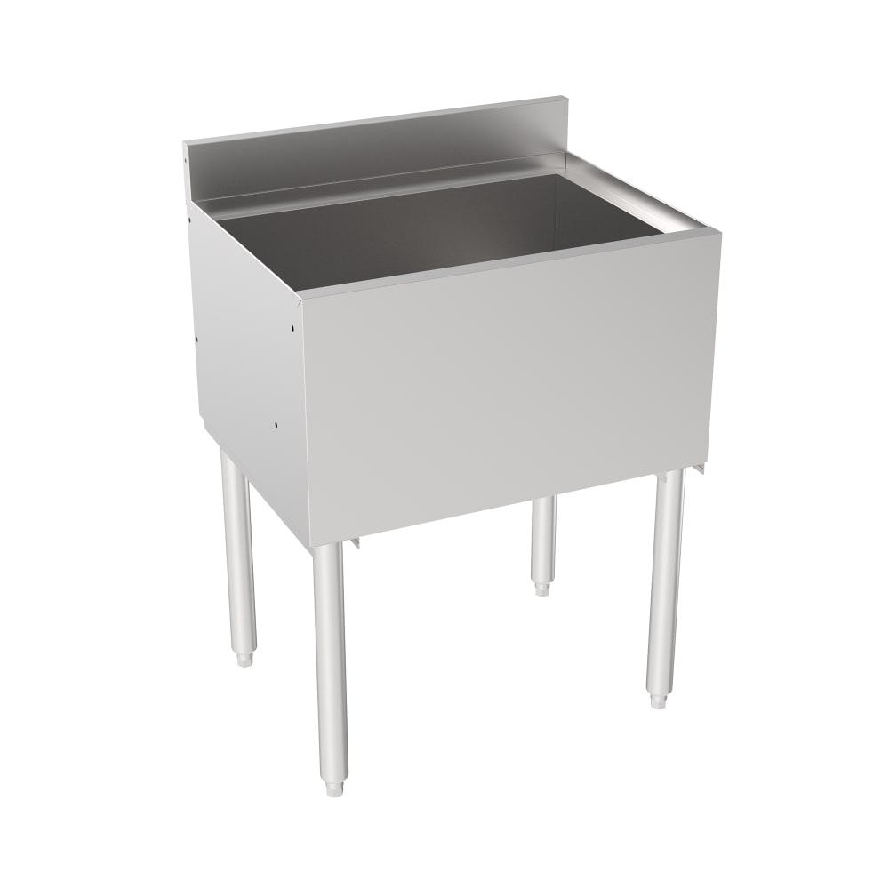 Krowne 18-24 24" Silver Series Cocktail Station w/ 80 lb Ice Bin, Stainless Steel