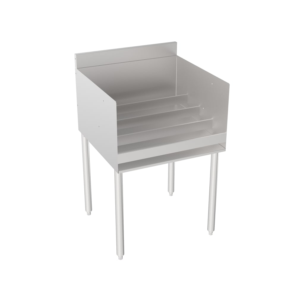 Krowne 18-24RD Silver Series Raised Liquor Display - Holds 28 Bottles, 3" Back Splash, 24" x 22 1/2"