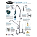Krowne 18-706L 22 1/2"H Wall Mount Pre Rinse Faucet - 1 1/5 GPM, Base with Nozzle thumbnail 2