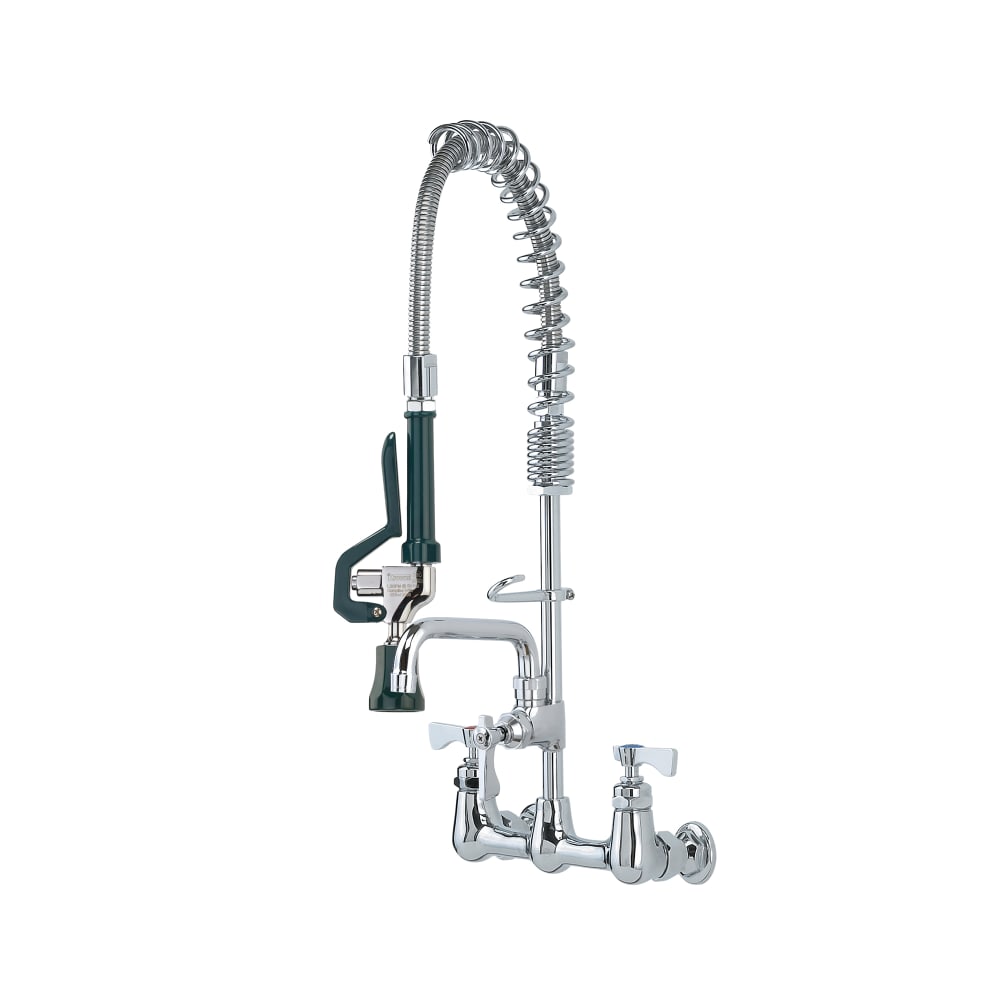 Krowne 18-708L 22 1/2"H Wall Mount Pre Rinse Faucet - 1.2 GPM, Base with Nozzle