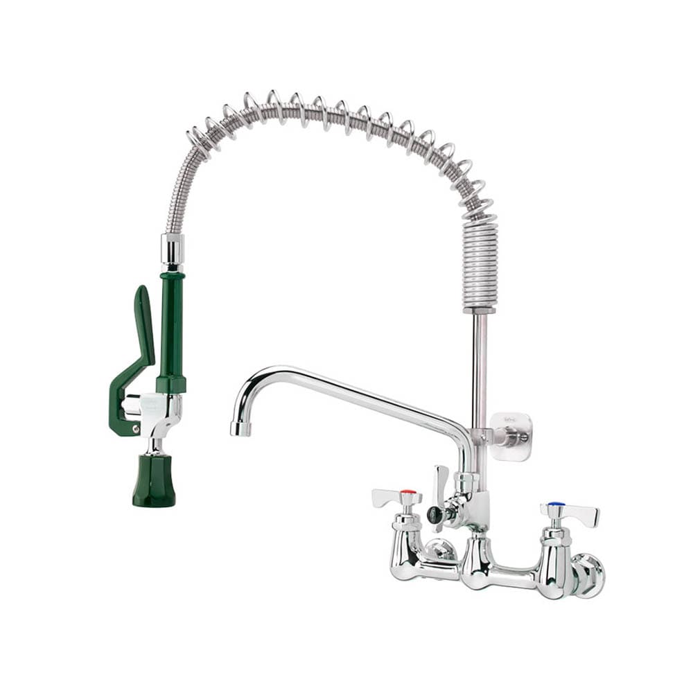 Krowne 18-725L 23 3/4"H Wall Mount Pre Rinse Faucet - 1.15 GPM, Base with Nozzle