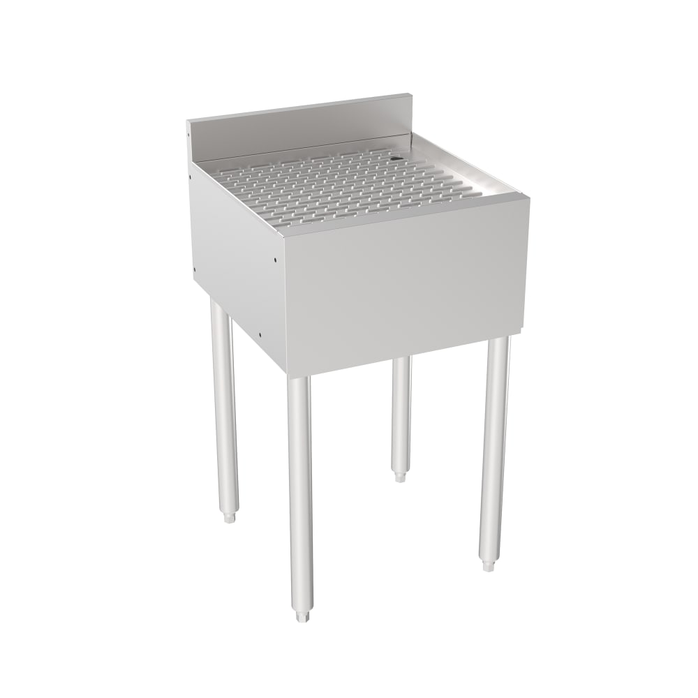 Krowne 18-GS18 Silver Series Under Bar Drainboard - 3" Back Splash, 18"W x 18 1/2"D