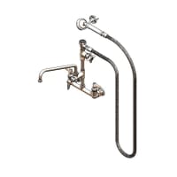 Krowne 19-112L 12"H Wall Mount Pre Rinse Faucet - 1 3/5 GPM, Base with Nozzle thumbnail 2