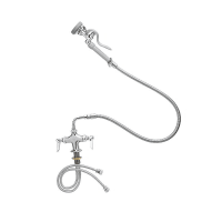 Krowne 19-201L 10 1/2"H Deck Mount Pre Rinse Faucet - 1 3/5 GPM, Base with Nozzle thumbnail 2