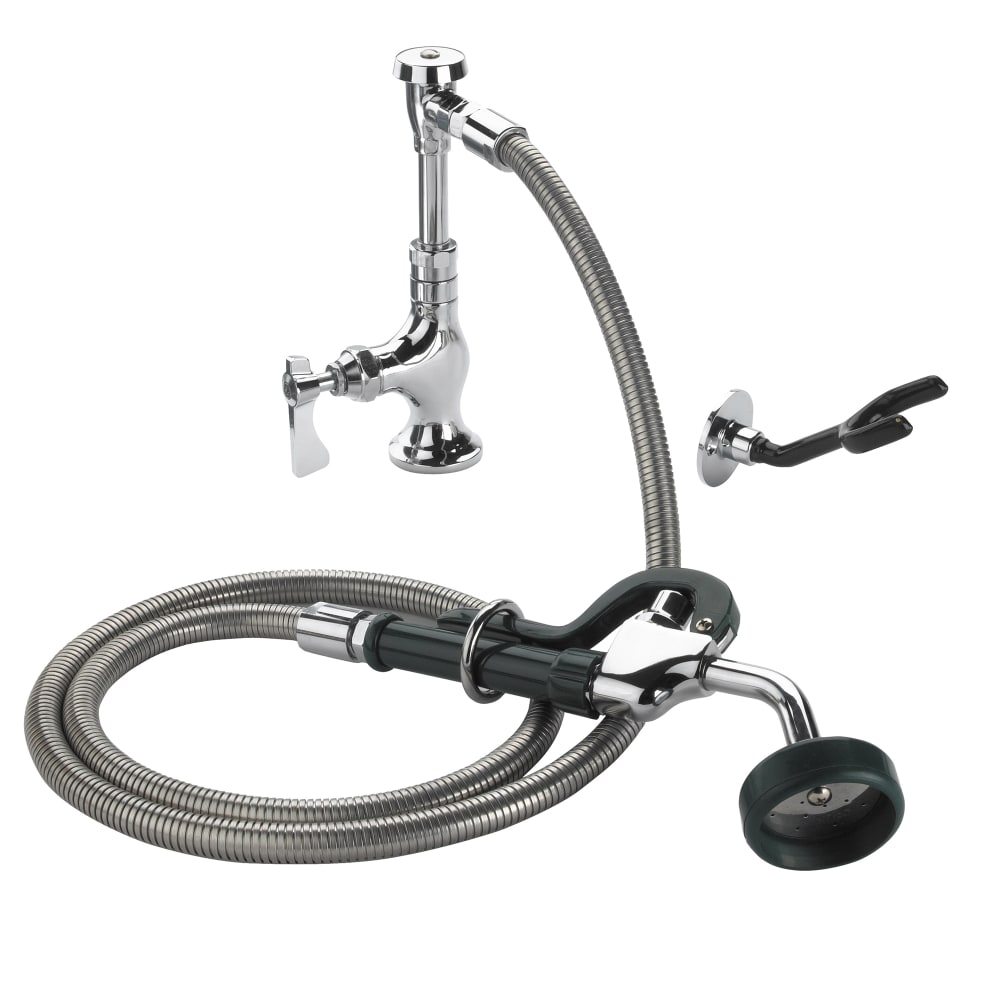 Krowne 19-203L 10 1/2"H Deck Mount Pre Rinse Faucet - 1 3/5 GPM, Base with Nozzle