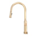 Krowne 19-400G Deck Mount Faucet - 10 1/2" Swivel Gooseneck Spout, Single Hole, Brushed Gold thumbnail 2