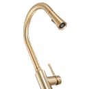Krowne 19-400G Deck Mount Faucet - 10 1/2" Swivel Gooseneck Spout, Single Hole, Brushed Gold thumbnail 3