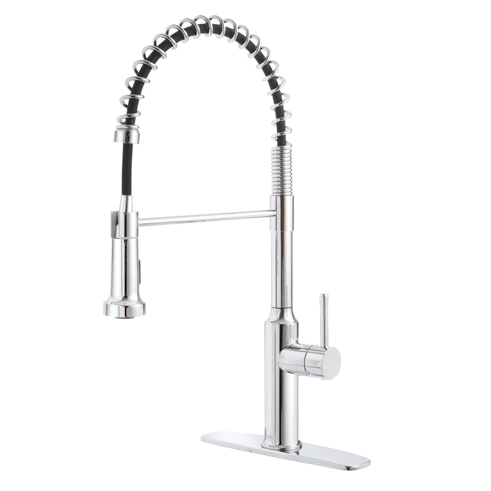 Krowne 19-401C Deck Mount Faucet - 10 1/2" Swivel Gooseneck Spout, Single Hole, Chrome