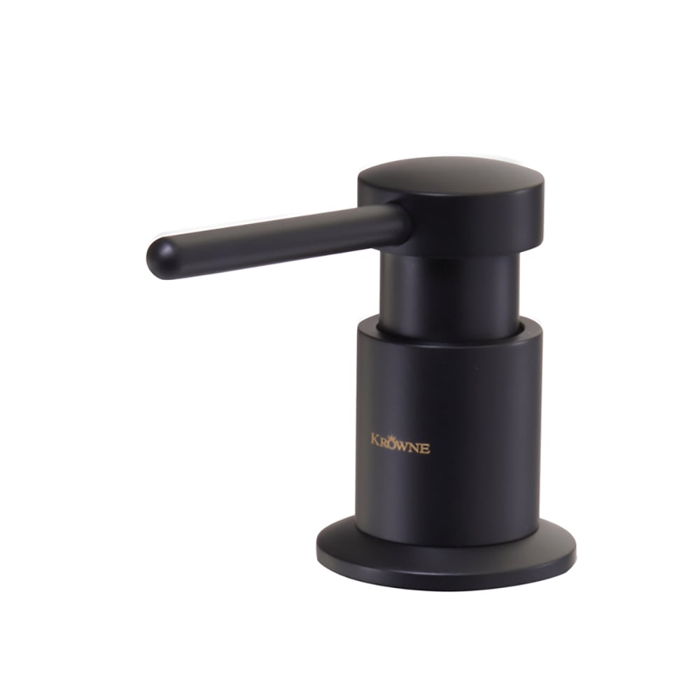 Krowne 19-420B Deck Mount Manual Liquid Soap Dispenser - Matte Black