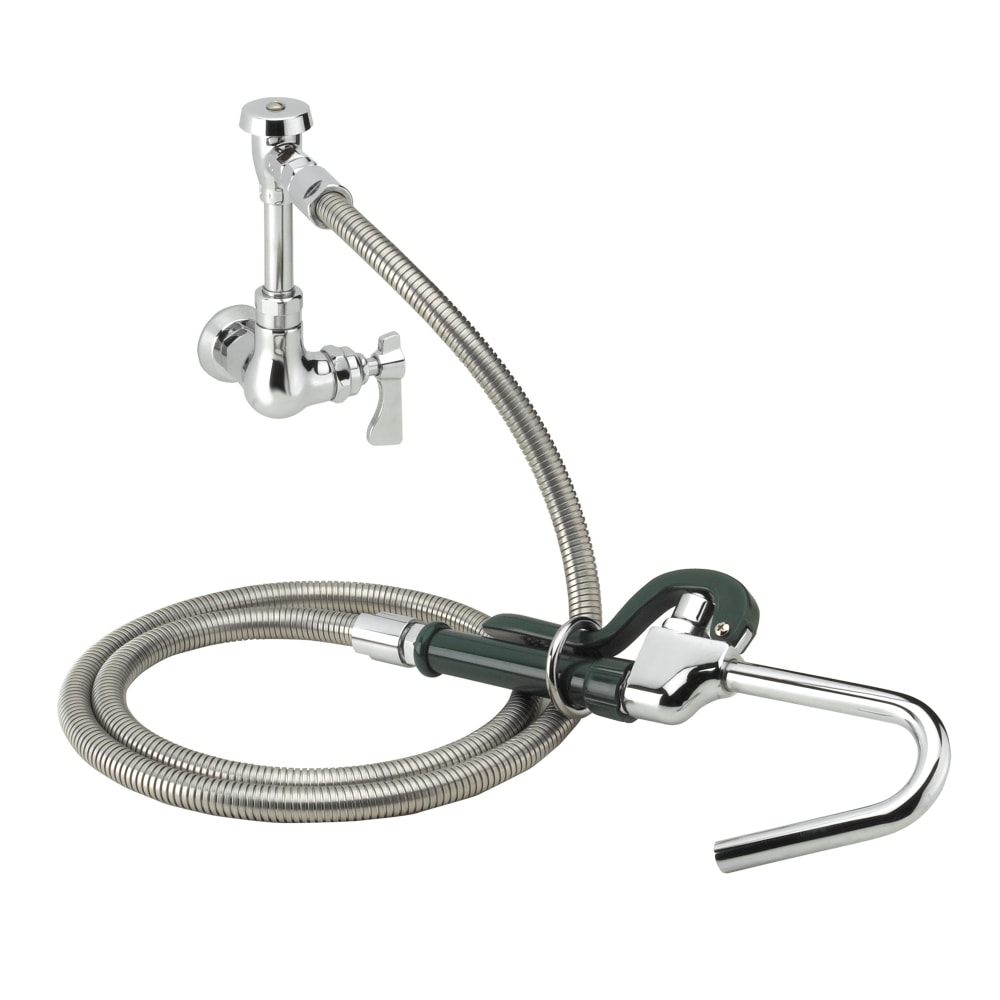 Krowne 20-101L Wall Mount Pot Filler Faucet w/ 72" Hose & Hook Nozzle
