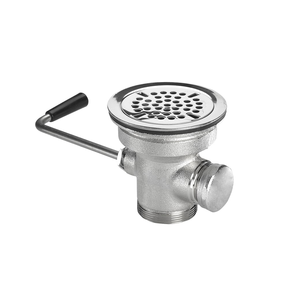 Krowne 22-204-S Twist Waste Valve w/ 1 1/4" Overflow Outlet, 3 1/2" Sink Opening