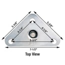 Krowne 28-161S Large Universal Triangle Plate Caster Set w/ 5" Wheels thumbnail 3