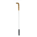 Krowne 30-330 26 1/2" Royal Series L-Shaped Fryer Brush - Brass Bristles, Plastic Black Handle thumbnail 2