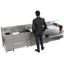 Krowne AL24-AL122-R 122" Alchemy Series Cocktail Station w/ Trash Chute, Dump Sink, Tool Caddy, Liquor Display & Ice Bin thumbnail 2