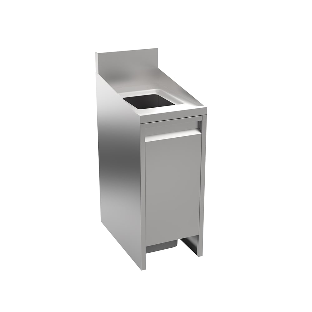 Krowne AL24-T14 Alchemy Series Underbar Trash Station - 14"W x 24"D, Stainless Steel