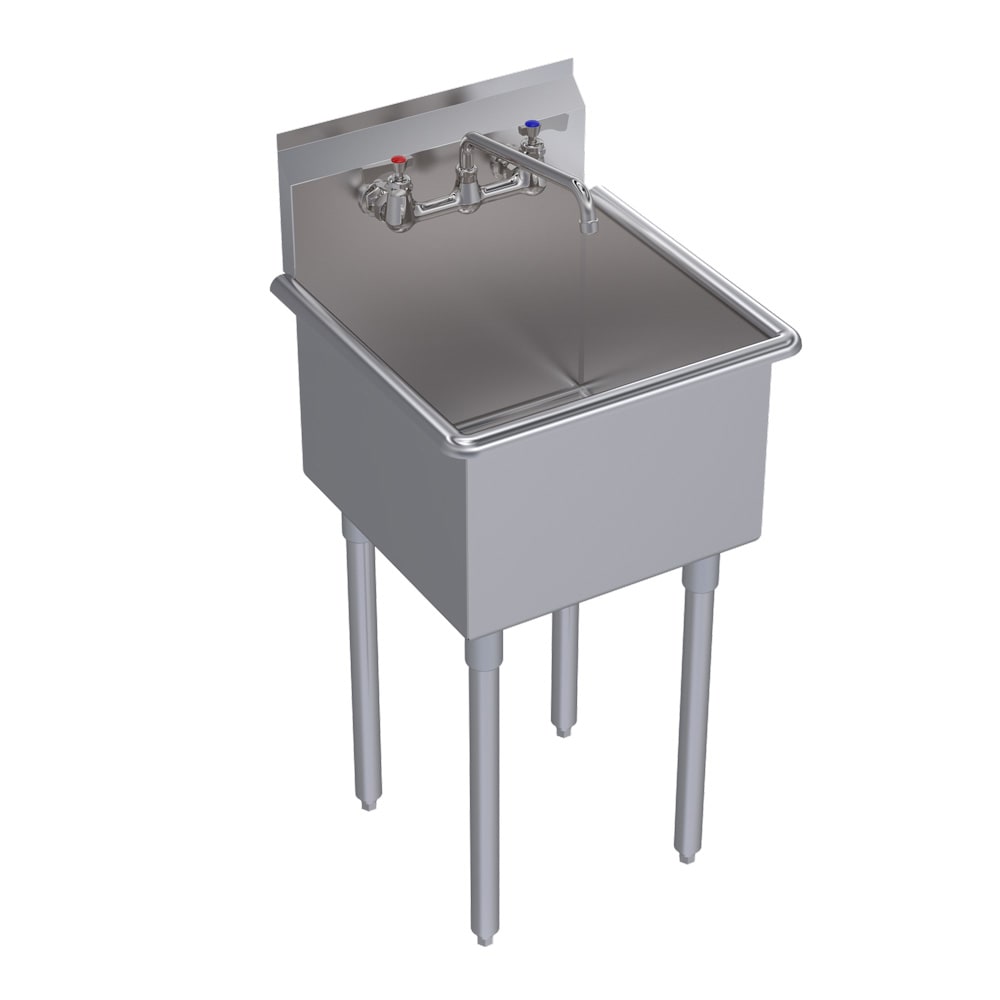 Krowne BS-1818 21" 1 Compartment Sink w/ 18 1/8"L x 18"W Bowl, 13" Deep