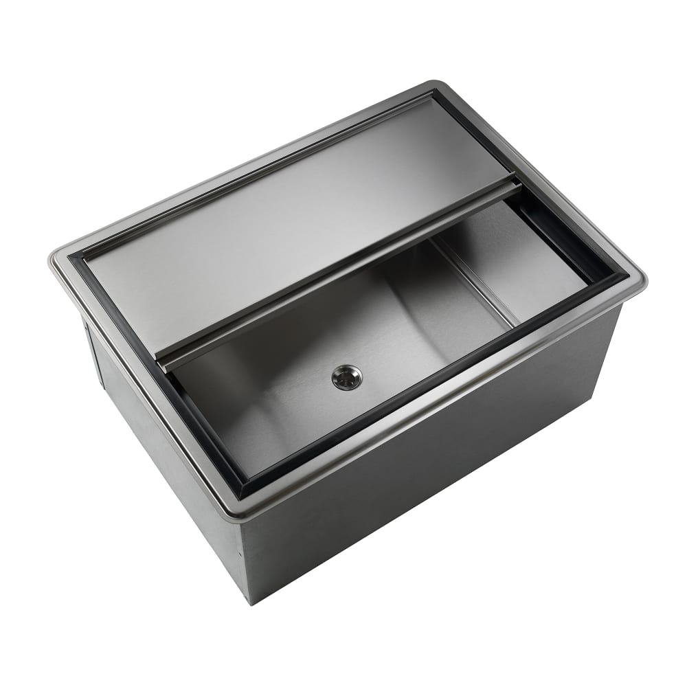 Krowne D2712-7 27" x 20" Drop In Ice Bin w/ 73 lb Capacity - Insulated, Stainless