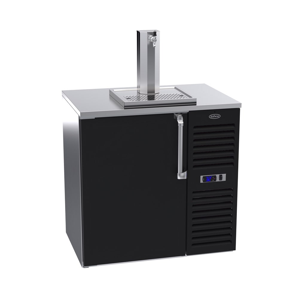 Krowne DB36R 36" Kegerator Beer Dispenser w/ (1) Keg Capacity - (1) Column, Black, 115v
