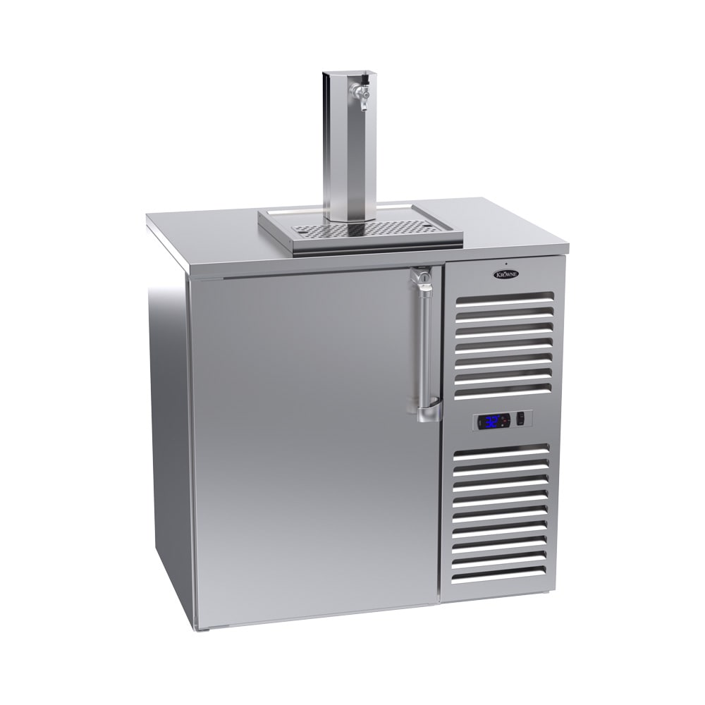 Krowne DB36R 36" Kegerator Beer Dispenser w/ (1) Keg Capacity - (1) Column, Stainless, 115v