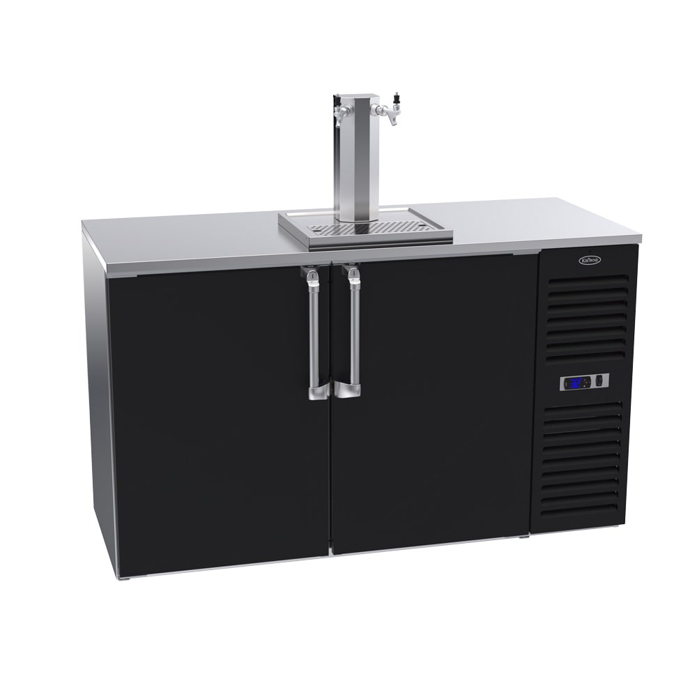 Krowne DB60R 60" Kegerator Beer Dispenser w/ (2) Keg Capacity - (1) Column, Black, 115v