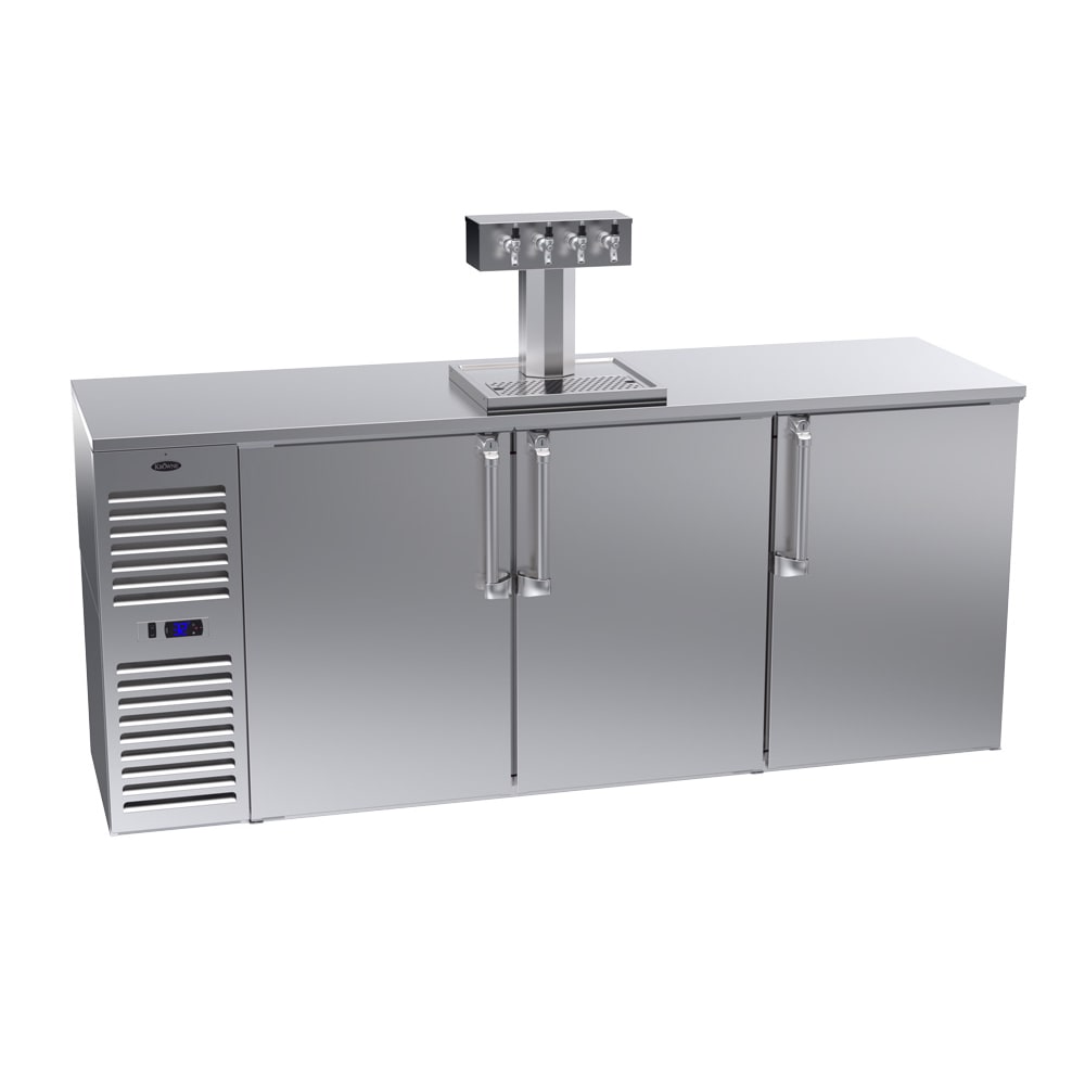 Krowne DB84 84" Kegerator Beer Dispenser w/ (4) 1/2 Keg Capacity - (1) Column, Stainless, 115v