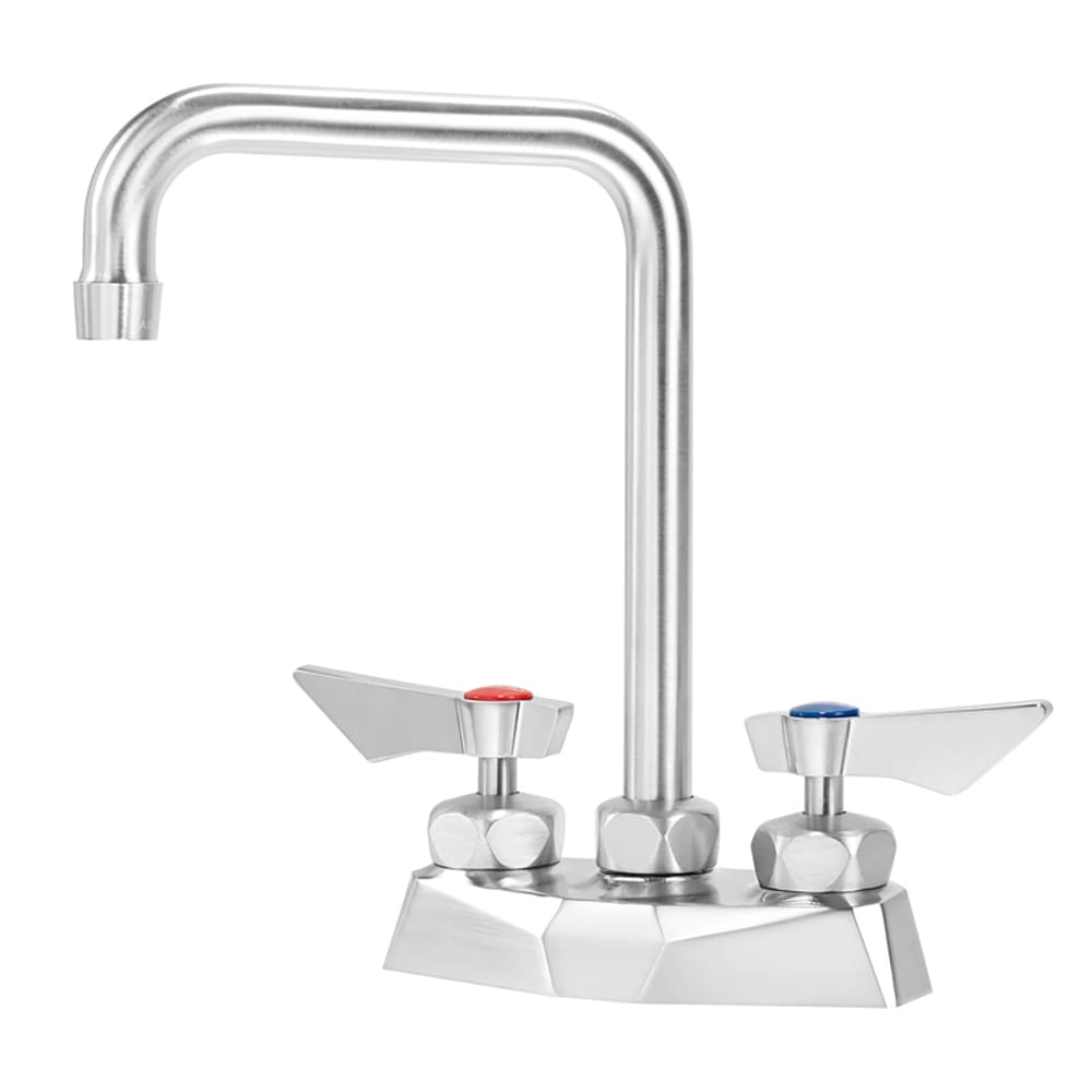 Krowne DX-301 Deck Mount Faucet w/ 6" Double Bend Gooseneck Spout - 4" Centers