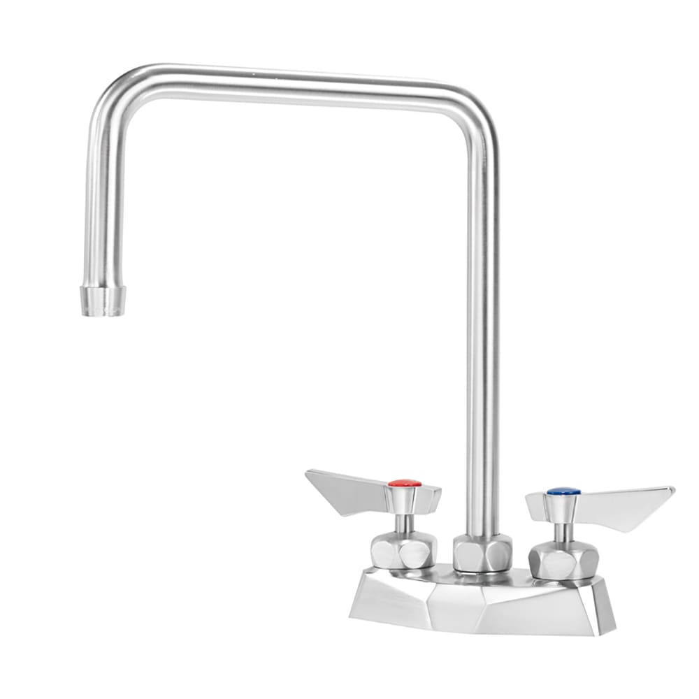 Krowne DX-302 Deck Mount Faucet w/ 8 1/2" Double Bend Gooseneck Spout - 4" Centers