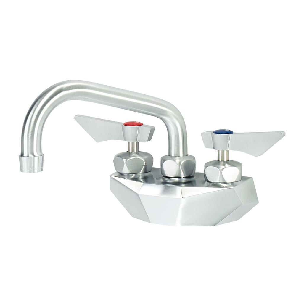 Krowne DX-406 Wall Mount Faucet w/ 6" Swing Spout - 4" Centers