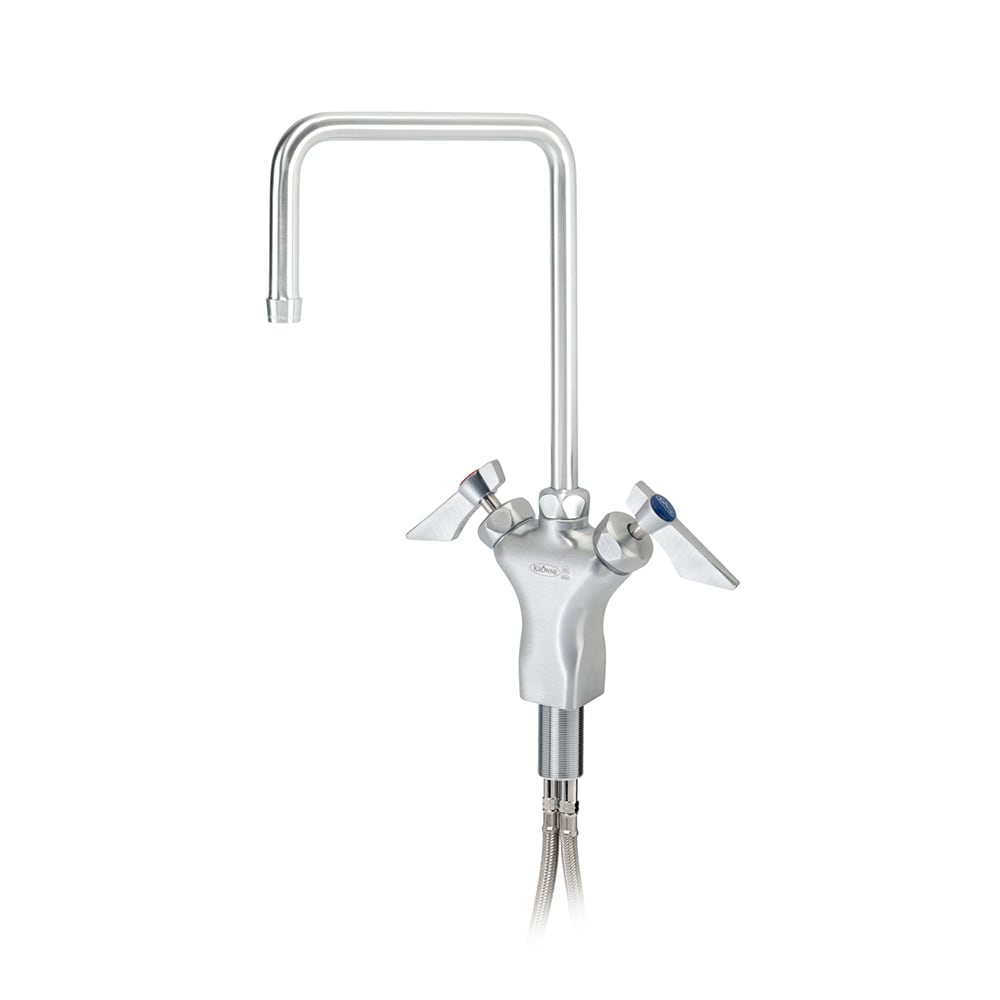 Krowne DX-602 Deck Mount Faucet w/ 8 1/2" Double Bend Gooseneck Spout - Single Hole