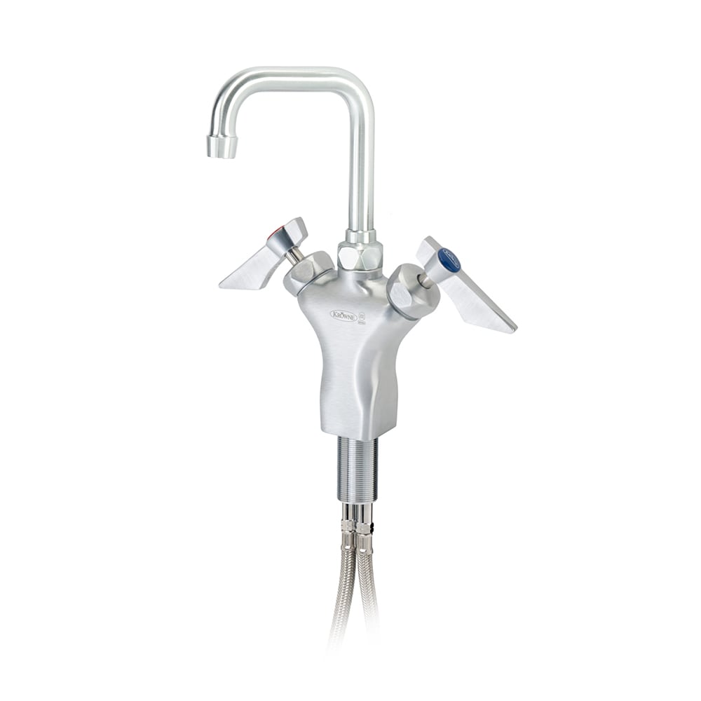 Krowne DX-625 Deck Mount Faucet w/ 4 1/2" Double Bend Gooseneck Spout - Single Hole